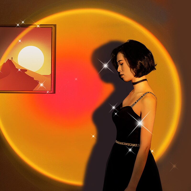 Zonsondergang Projector Lamp Kamer Decoratie Verlichting Slaapkamer Night Lights Bar Koffie Winkel Wanddecoratie Verlichting Nachtkastje Lamp