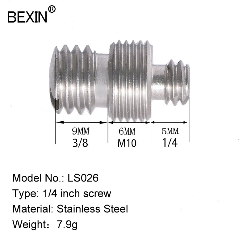 Camera Accessories Camera screw 3/8 To 1/4 Inch Monut Adapter Fixed Screw For Camera DSLR Tripod Monopod Connection Mounting: LS026  1PC