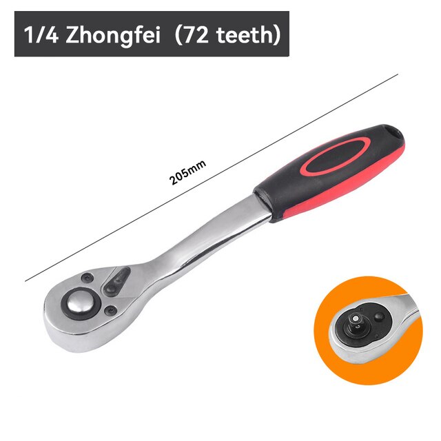 Tiger Wrench 48 in 1 Tools Socket Works with Spline Bolts Torx 360 Degree 6-Point Universial Furniture Car Repair 25cm Hand Tool: M 72 1-4