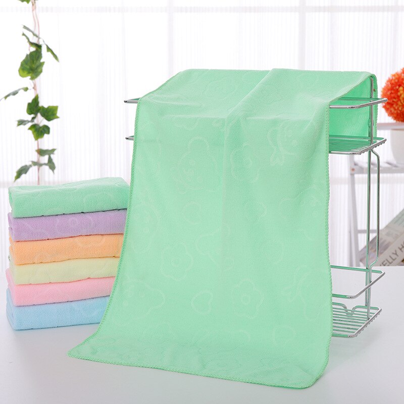 Serviette de bain en microfibre pour dessin animé | 140x70cm, serviette de visage compacte et ultralégère à séchage rapide, accessoires pour la maison: green