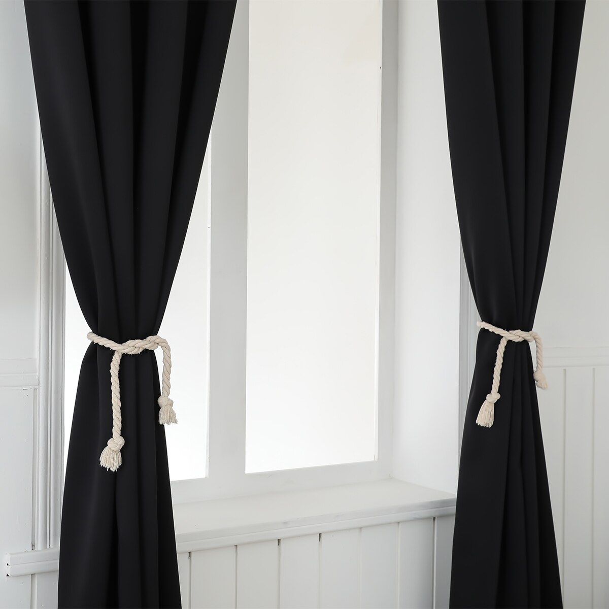 Blackout Curtain, Darken Insulated Curtains, Solid Color Anti-Sun Blackout Living Room Bedroom Single Ornament