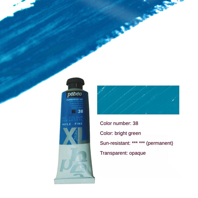 Pebeo 200ML Oil Paints Tube Single Oil-painting Pigment Colors for Artists Students Beginners Art Supplies Part 2: 38-200ML