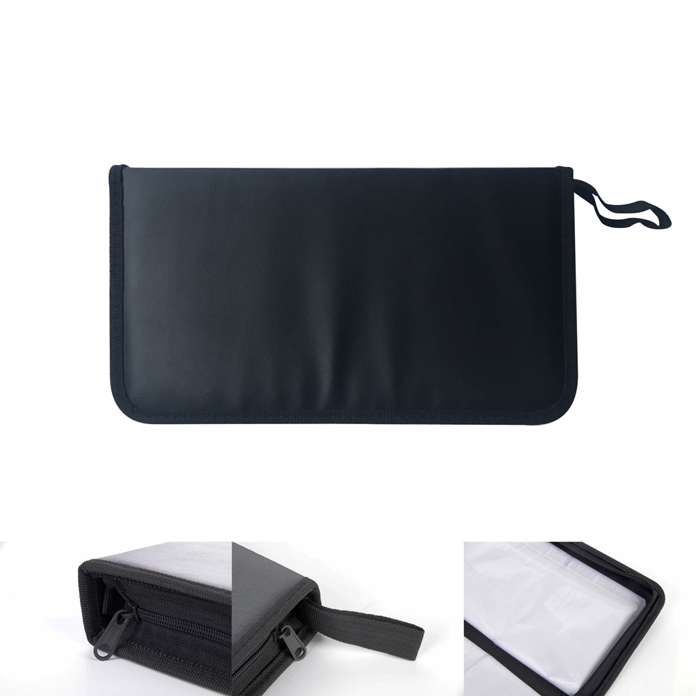 80 Sleeve Capacity Disc CD DVD Storage Organizer CD Case DVD Carrying Bag Rectangle Holder Album Box Case Carry Pouch Bag