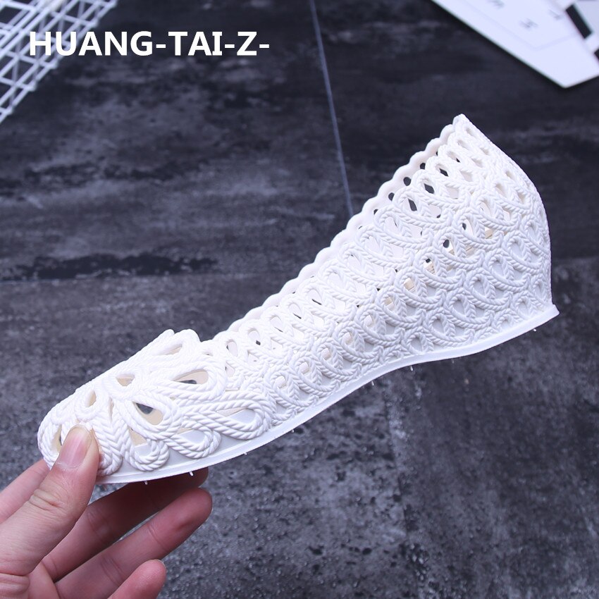 Sandalias de gelatina, sandalias con cuña de plástico blanco de verano para mujer, zapatos blancos pequeños, zapatos cómodos de enfermera, zapatos de trabajo para madre