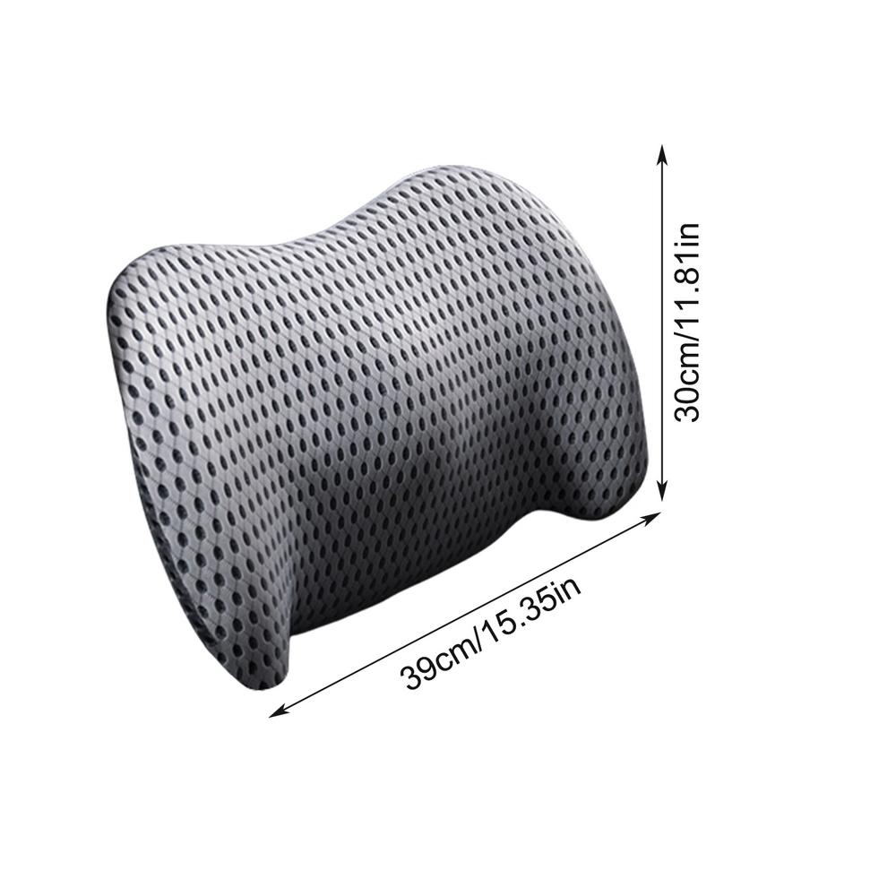 Car lumbar cushion lumbar support car back cushion lumbar support lumbar pillow driver seat lumbar support Comfortable backrest: WHITE