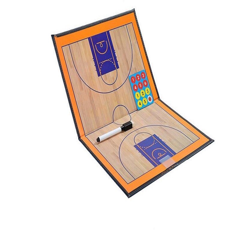 Senior material bi-fold magnetic basketball coach teaching board sand board tactic board icon board with magnets
