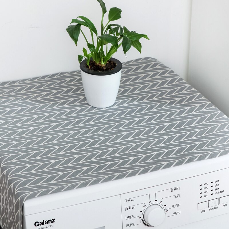Anti-slip Drum Washing Machine Cover Dust Cover Clean Waterproof Dust Cover Fridge Top Cover Dryer Front With 6 Storage Bags