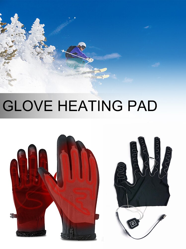 Five-finger Gloves Heating Pads Lithium Battery Adjusting Heating Pad Powered Three-gear Temperature