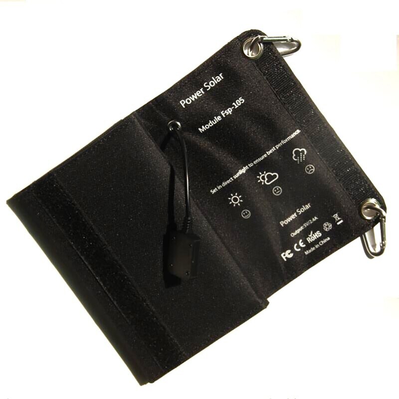 Outdoor 10W5.5V Portable Solar Charger With USB Port Foldable Solar Panel, Camping Hiking Travel For Tablet Laptop Phone