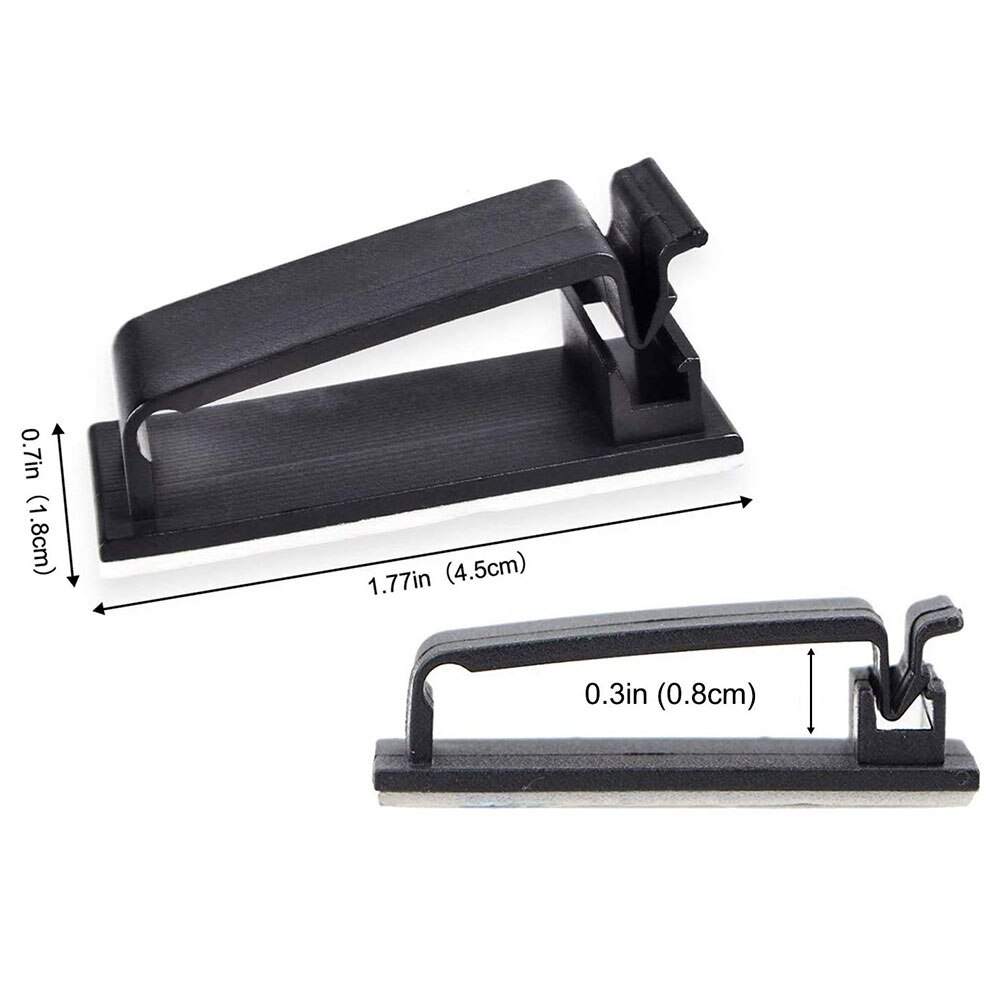 Network Snap On Drilling Free Self Adhesive Desk Surface Wall Cable Management Clip Wire Organisers Fixed Home Office Fasteners