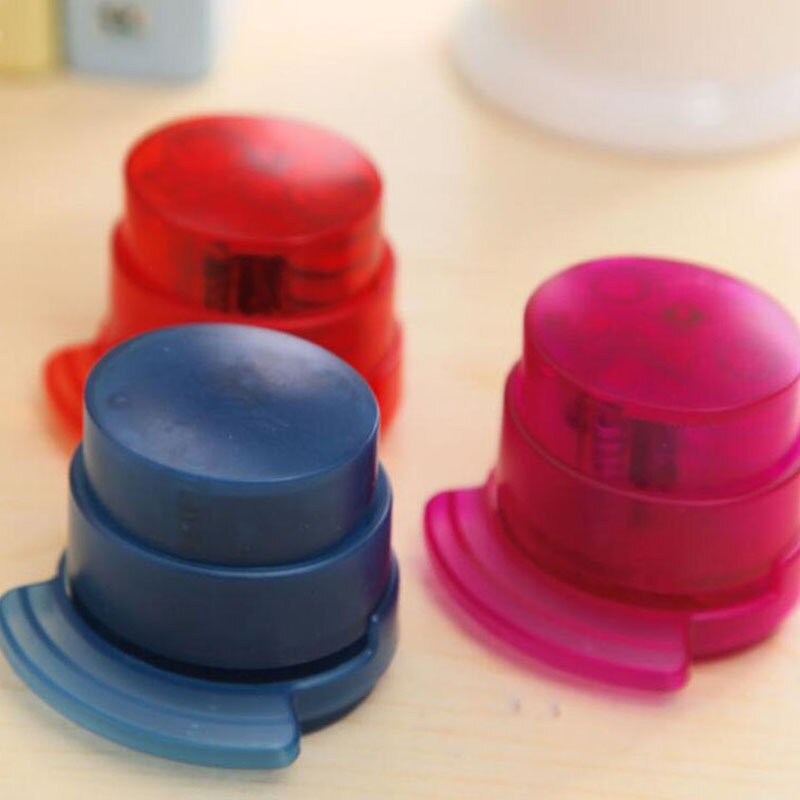 1 PC Eco ABS Plastic Staple Free Stapler , Novelty School And Office Stapler Without Staple , Staple-free Stapler