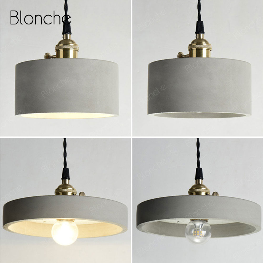 Loft cement taklampor retro industriell taklampa för bar restaurang café inredning hänglampa modern led belysningsarmaturer
