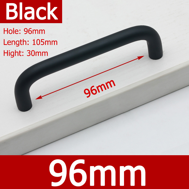 2pcs Length 64 96 128 160 192 256mm 303-Type Cabinet Handles Kitchen Door Handle Drawer Knob Aluminum Alloy Wardrobe Door Handle: Ivory