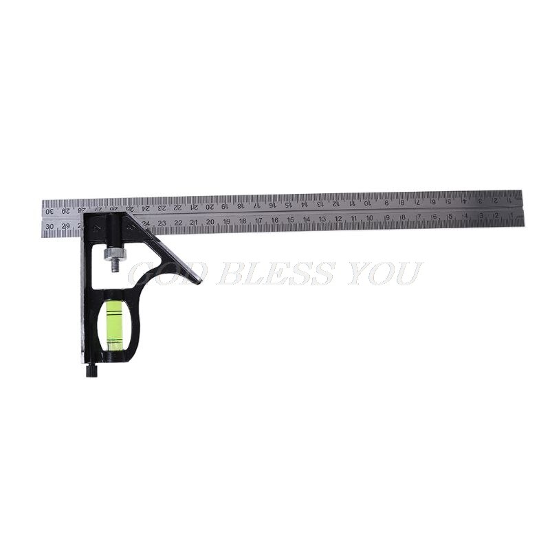 300mm(12") Adjustable Engineers Combination Try Square Set Right Angle Ruler
