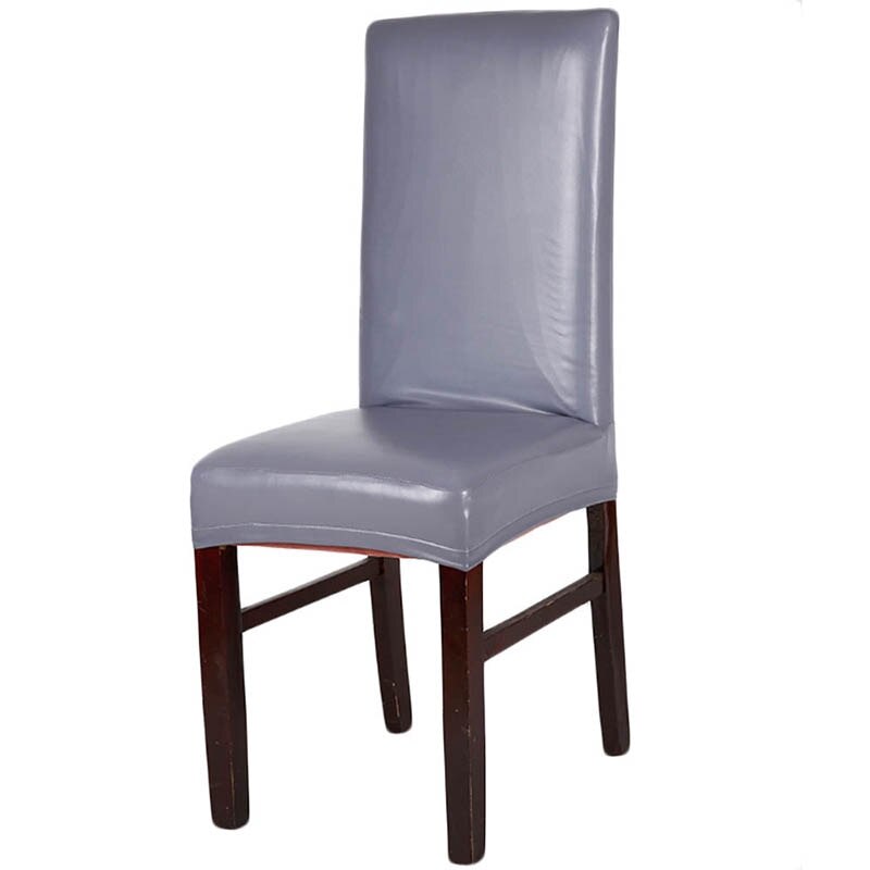 DIDIHOU 1pc PU Lederen Stoel Seat Cover Home Waterdicht En Oilproof Stoel Kussenovertrekken Cover Stretch Eetkamerstoel Thuis Decoratieve