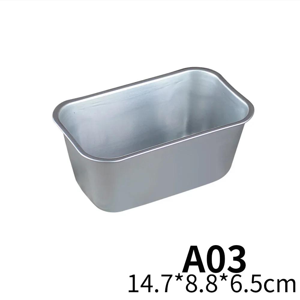 5 Size Aluminium Loaf Pan Rectangle Baking Cake Mold Bread Tin Tray Non-Stick Cheese Box Brownie Pastry Decorating Tools Gadgets: Dark Khaki