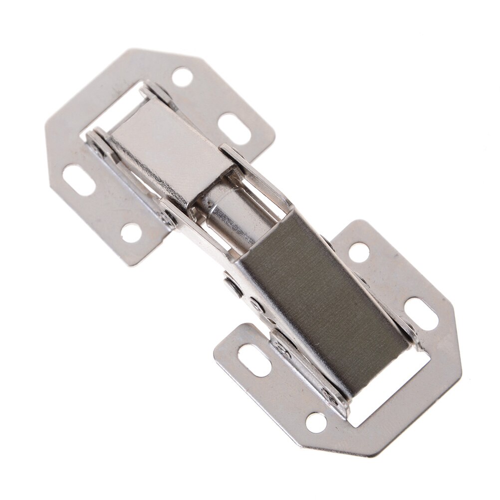 ZLinKJ 3 Inch No-Drilling Hole Cabinet Hinge Bridge Shaped Spring Frog Hinge Full Overlay Cupboard Door Hinges