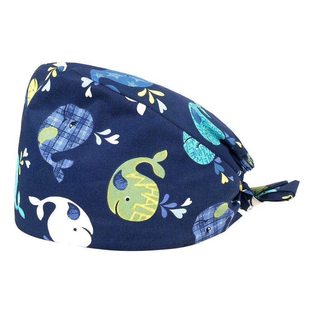 Prijs Unisex Cartoon Tand Afdrukken Scrubs Caps Verstelbare Lab Caps Katoen Vrouwelijke Leuke Scrubs Hoed Huisdier Schoonheid Werk Hoeden: 22144