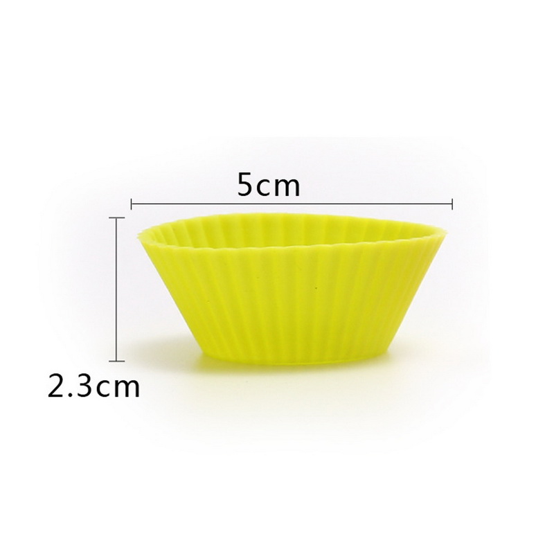 12 stuks siliconen cake cupcake cup cake tool bakvorm siliconen bakvorm cupcake en muffin cupcake voor doe-het-zelf in willekeurige kleur