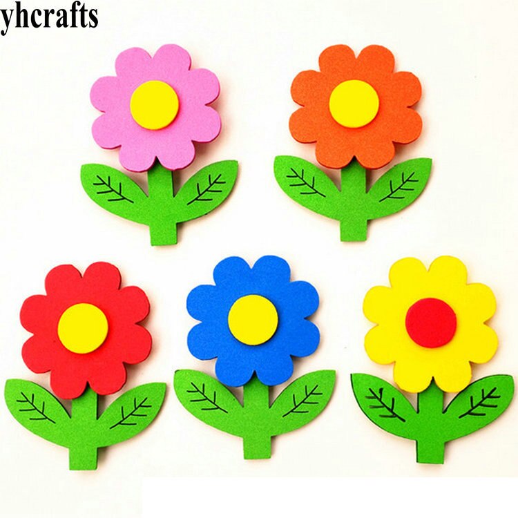 1bag/LOT,foam four leaf clover without stickers Kindergarten crafts Pocket crafts Kids room decoration activitity