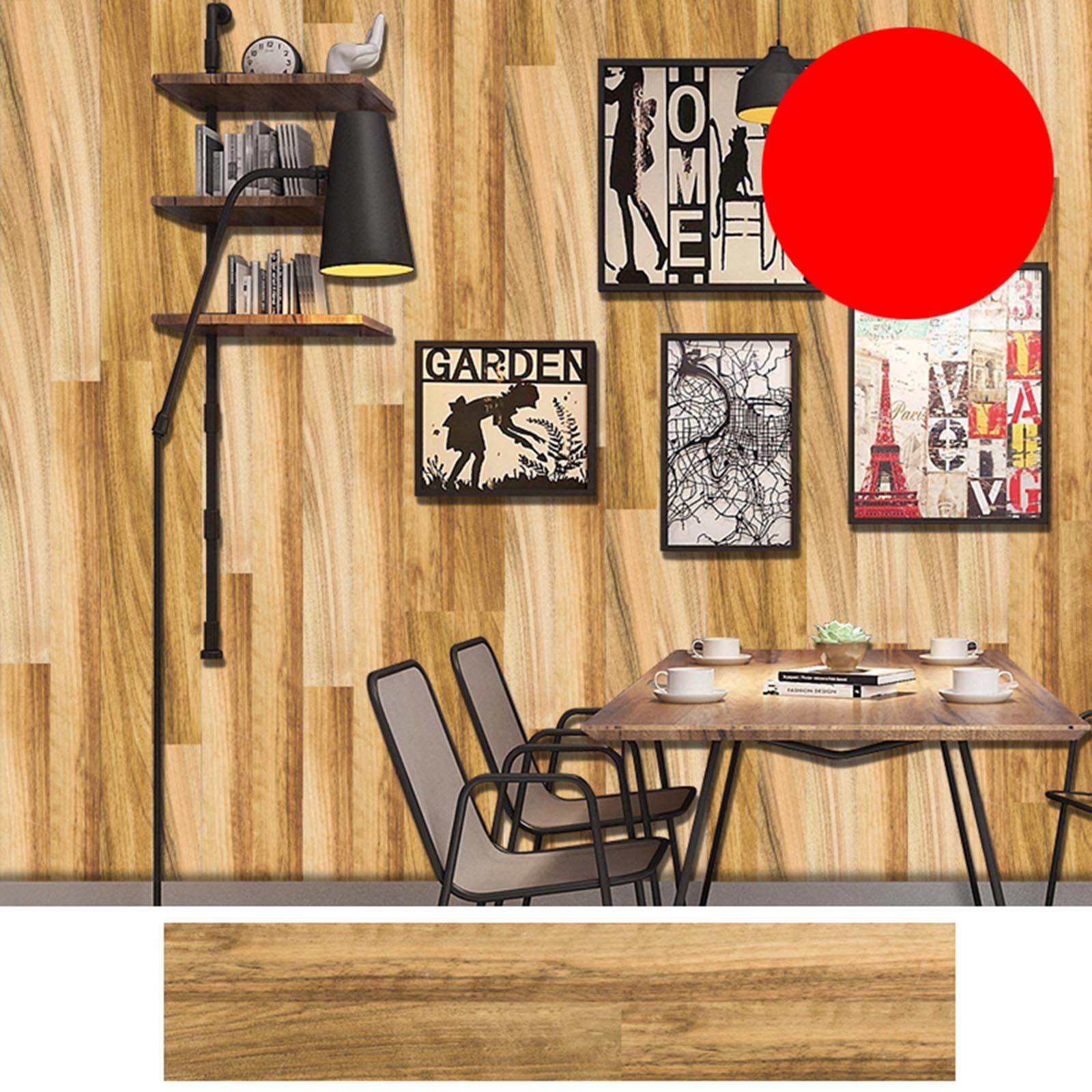 Tile Stickers 2x50m Bathroom Kitchen Wood Grain Wall Stick Waterproof Self Adhesive Removable DIY Paste Wall Decals Home Decor: C