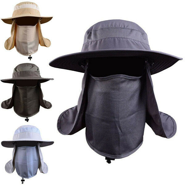 Mænd kvinder spand boonie hat festival fiskeri sommer fisher udendørs sol strand cap ansigt hoved hals wrap beskytter biavl hat