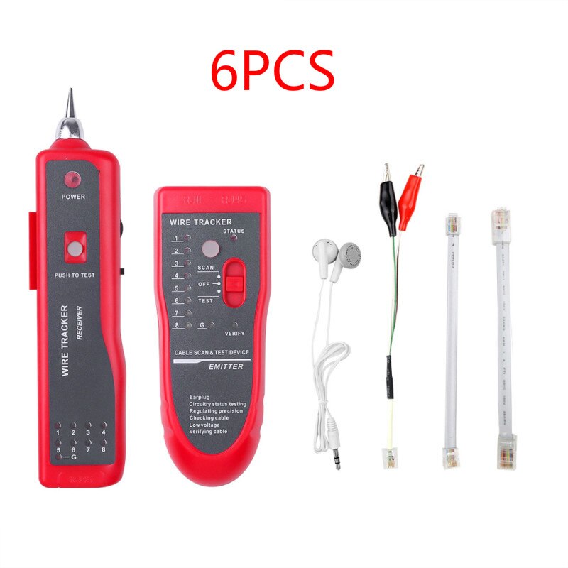 RJ11 RJ45 Cat5 Cat6 Network Tester Ethernet LAN Network Analyzer Telephone Cable Tracker Detector Cable Finder with Headphones