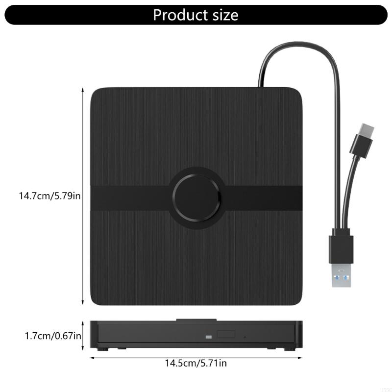 U55c interfacce usb 3.0 e tipo  c 2 , masterizzatori dvd portatili, unità ottica esterna per trasferimento dati ad alta velocità per desktop