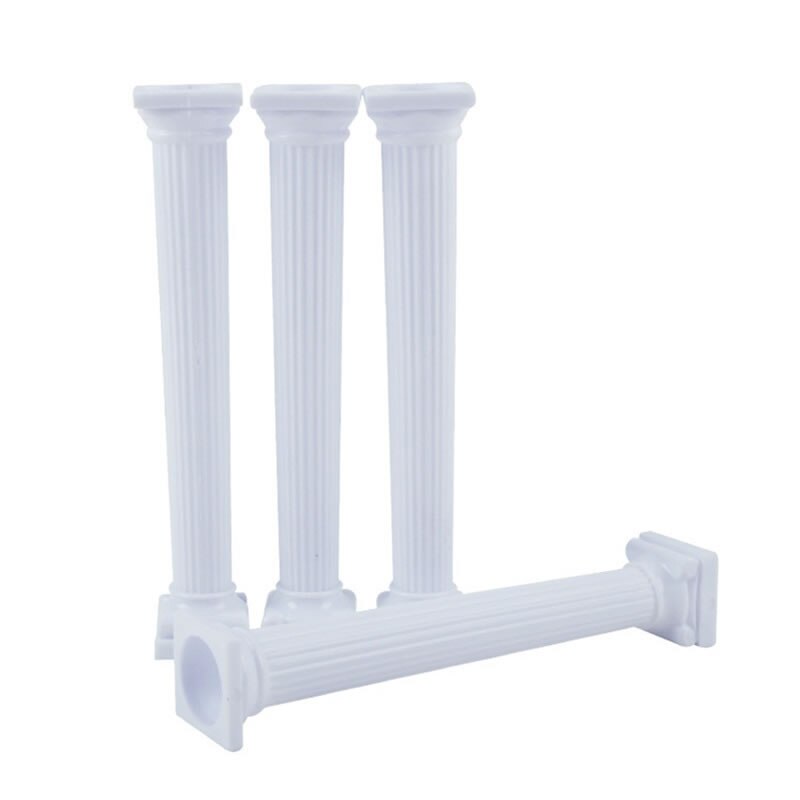 Upspirit 4 stks/set Cake Romeinse Kolom Plastic DIY Cake Ondersteuning Frame Wedding Party Cake Pop Display Stand Cupcake Houder Plank