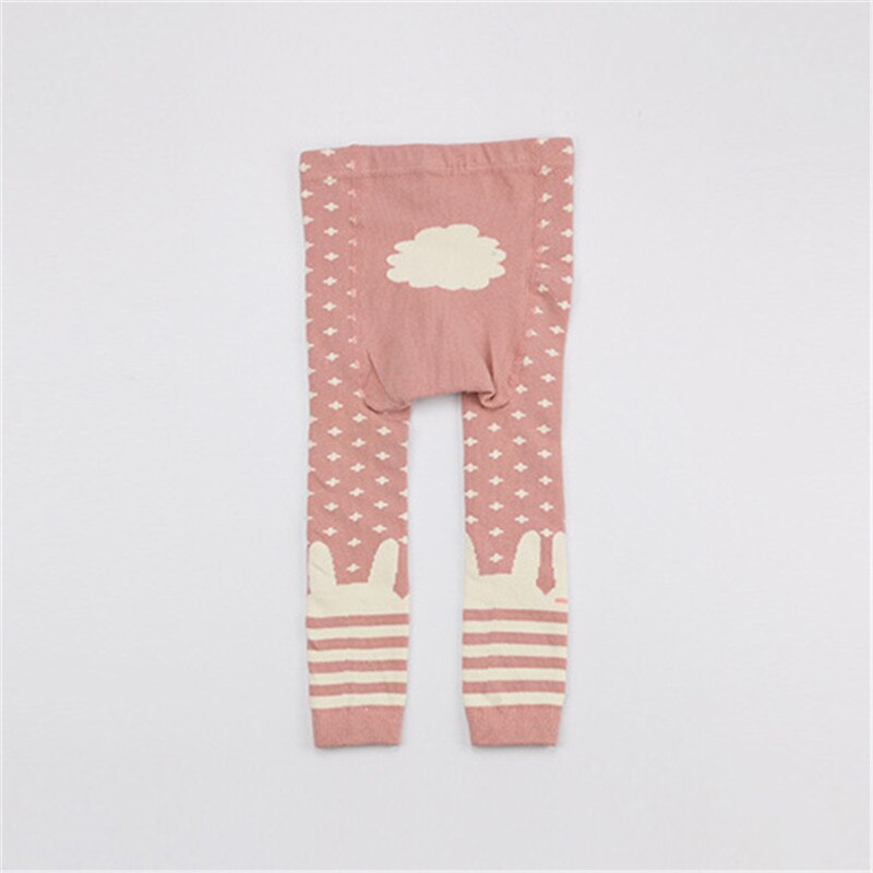 Mallas tejidas de algodón para bebé, Leggings de dibujos animados para niño, primavera y otoño, con estampado de animales para niño y niña de 0 a 4 años