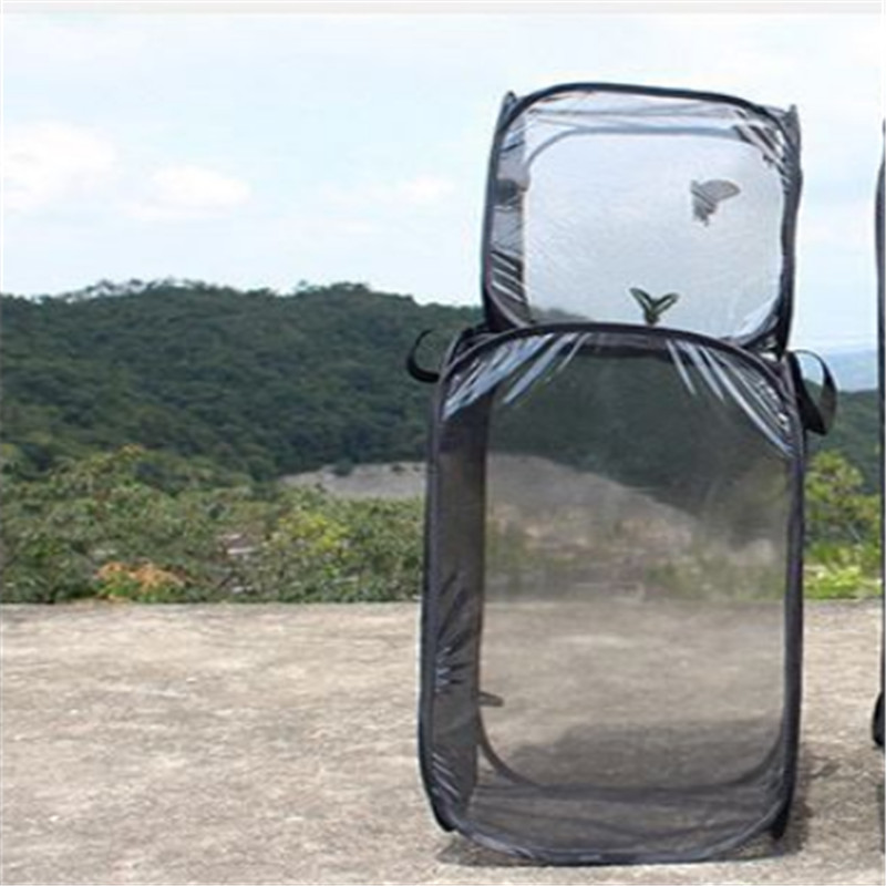 Funktionel avl display boks insekt og sommerfugl habitat bur mesh terrarium pop-up bur nyhed levesteder fodring: 40 x 40 x 60cm / 2