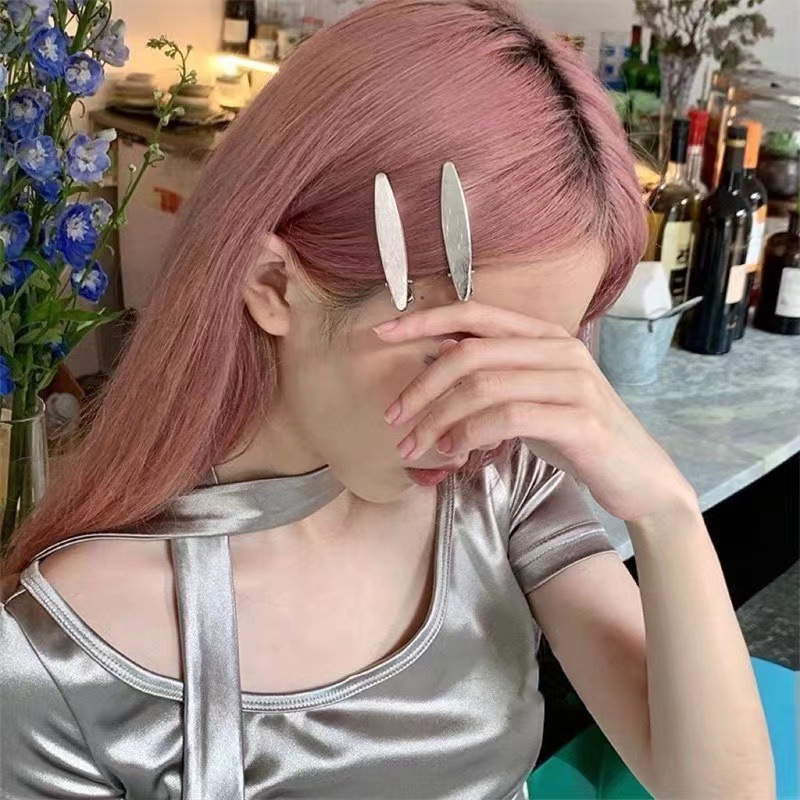 24 unids/set Y2K horquillas de Metal plateado para mujeres niñas Clip de pelo de estrella múltiples estilos Clip de pico de pato sin costuras accesorios para el cabello para niñas