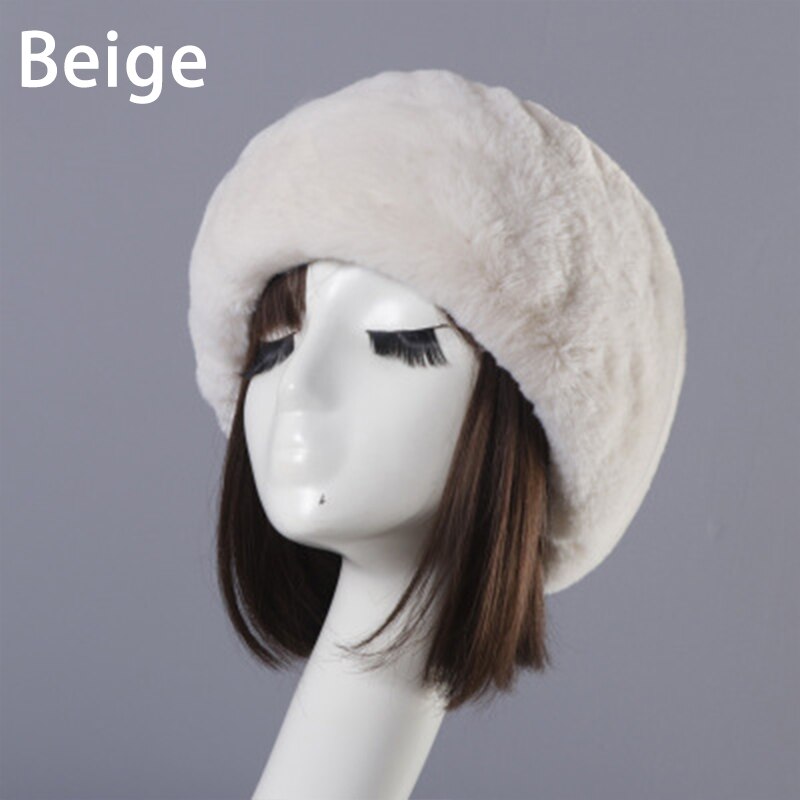 Vrouwen Hoeden Lady Russische Dikke Pluizige Imitatie Vossenbont Hoed Hoofdband Winter Earwarmer Ski Hoed Vrouwelijke Hoeden Voor Herfst Winter: Leave a note