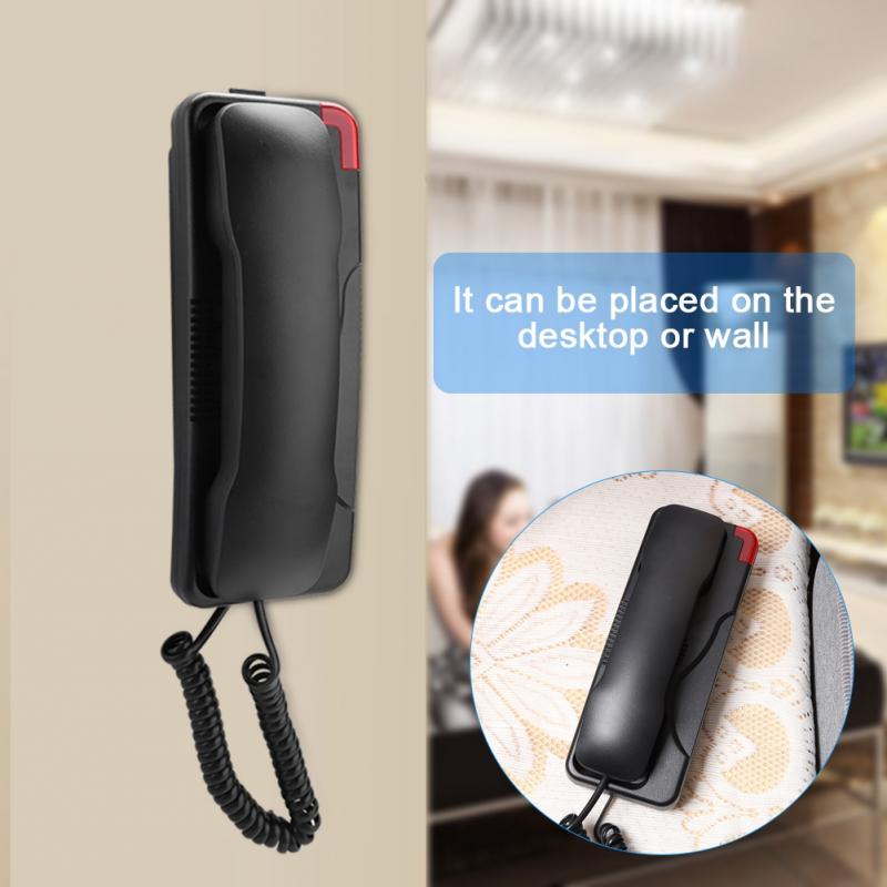 Hotel Business Telephone Extension No Caller ID Home Phone Waterproof For Hotel Family Bathroom Black