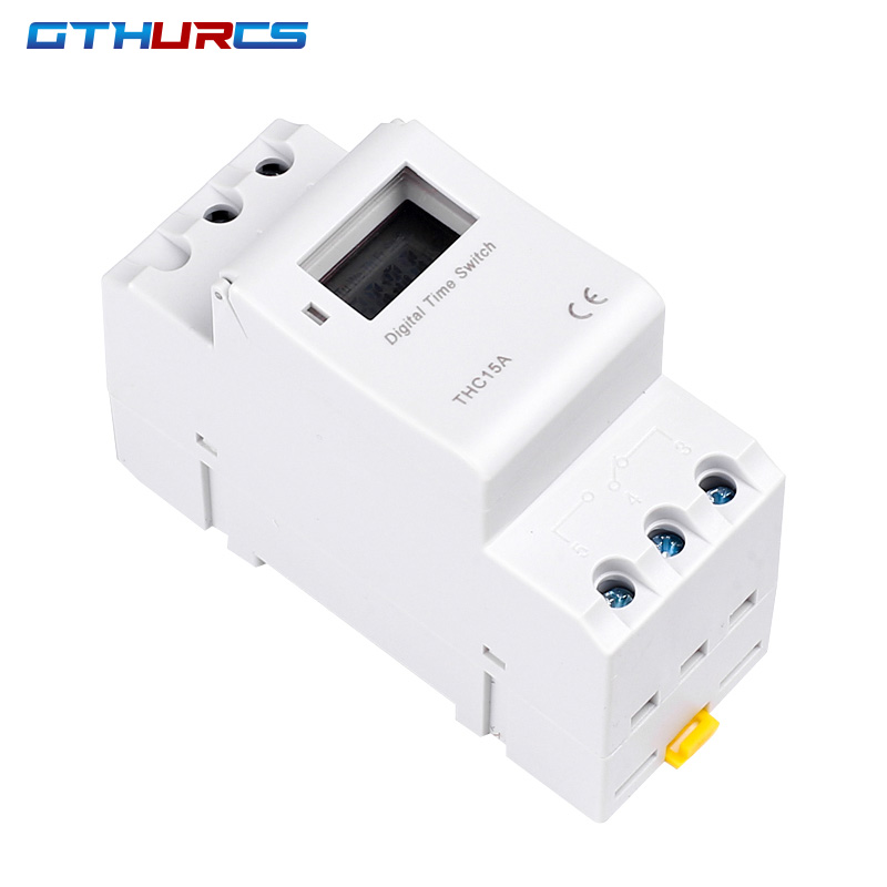 Timer Switch Din Rail Digital TP8A16 weekly programmable electronic microcomputer 30A 220V 230V 6A-30A 12V AC THC15A