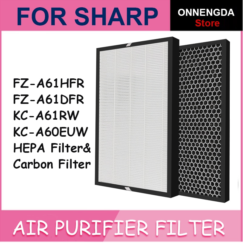 Til skarp fz -a61 hfr fz -a61 dfr udskiftning luftrenser hepa & deodoriserende filter til kc -a61rw kca 60 euw