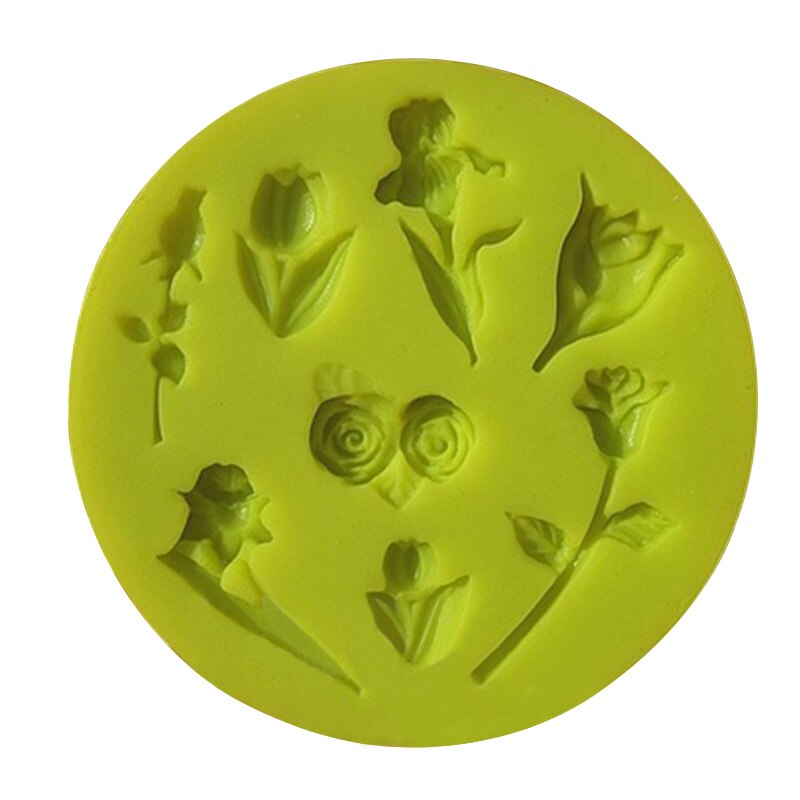 3D Food-grade Silicone Mold Rose Bloem zeep Siliconen Mal Fondant Decorating Cake Chocolade Candy Jello Keuken Bakvorm