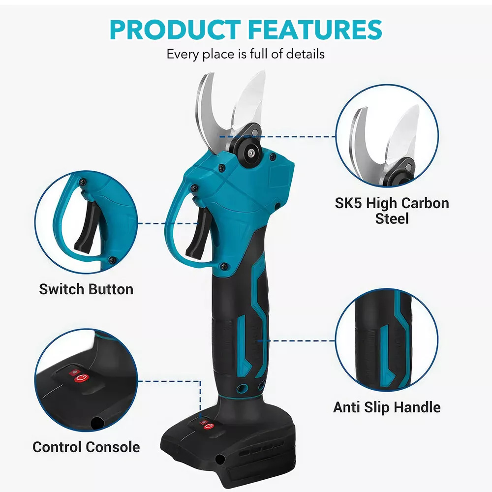 Makita – sécateur électrique sans fil, outil de jardin, batterie, ciseaux de jardin, arbre fruitier, adapté à la batterie 18V