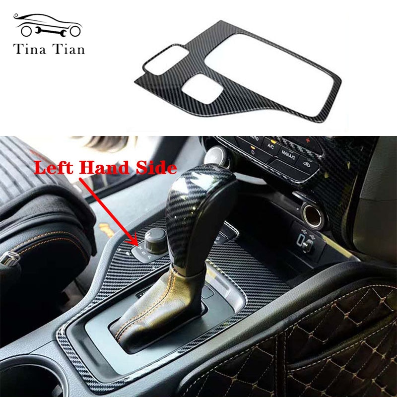 1pc passen Für Ford Ranger wildtrak Zubehör Kohlenstoff faser farbe edelstahl Geschmack Getriebe Tafel abdeckung