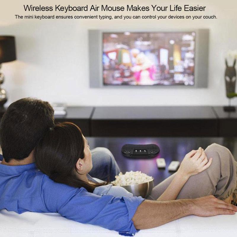 Dry power versie  i8 toetsenbord mini draadloos 2.4g draadloos touch computertoetsenbord met achtergrondverlichting, air flying mouse-toetsenbord