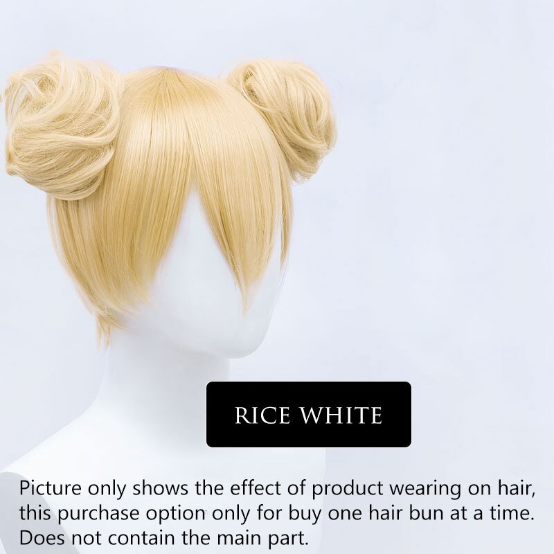 Postiche Synthétique à réinitialisation pour Femme, Chignon, Rose, Rouge, Blonde, Bleu, Extension de Cheveux, Accessoires de Cosplay: P1b / 27 / 2 pièces