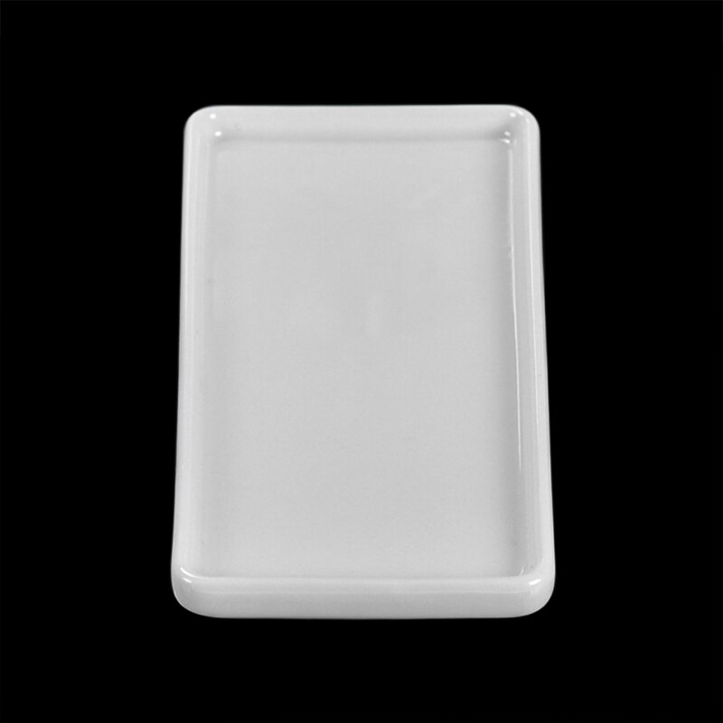 Bathroom Toothbrush Ceramic Base White Porcelain Trays Rectangle Holder Stand Sanitary Storage Bathroom Accessories