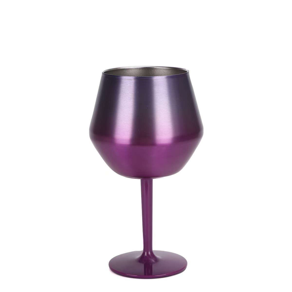 Nueva taza de doble uso de acero inoxidable 304 de 14oz, copa de vino y vaso de café con tallo desmontable, copa de bar con aislamiento al vacío: Transparente