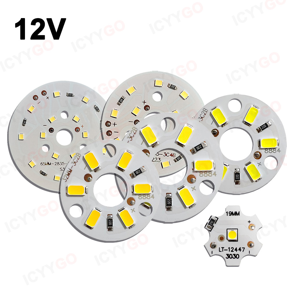 10 Uds DC12V DC24V lámpara cuentas bombilla LED 1W 3W 5W 7W brillo tablero de luz adecuado para bombillas Led Downlight soldadura cable de alimentación