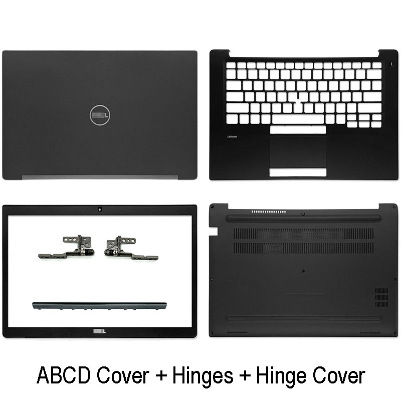 Laptop LCD Back Cover For Dell Latitude E7490 7490 Front Bezel Hinges Hinges Cover Palmrest Bottom Case A B C D Cover Black