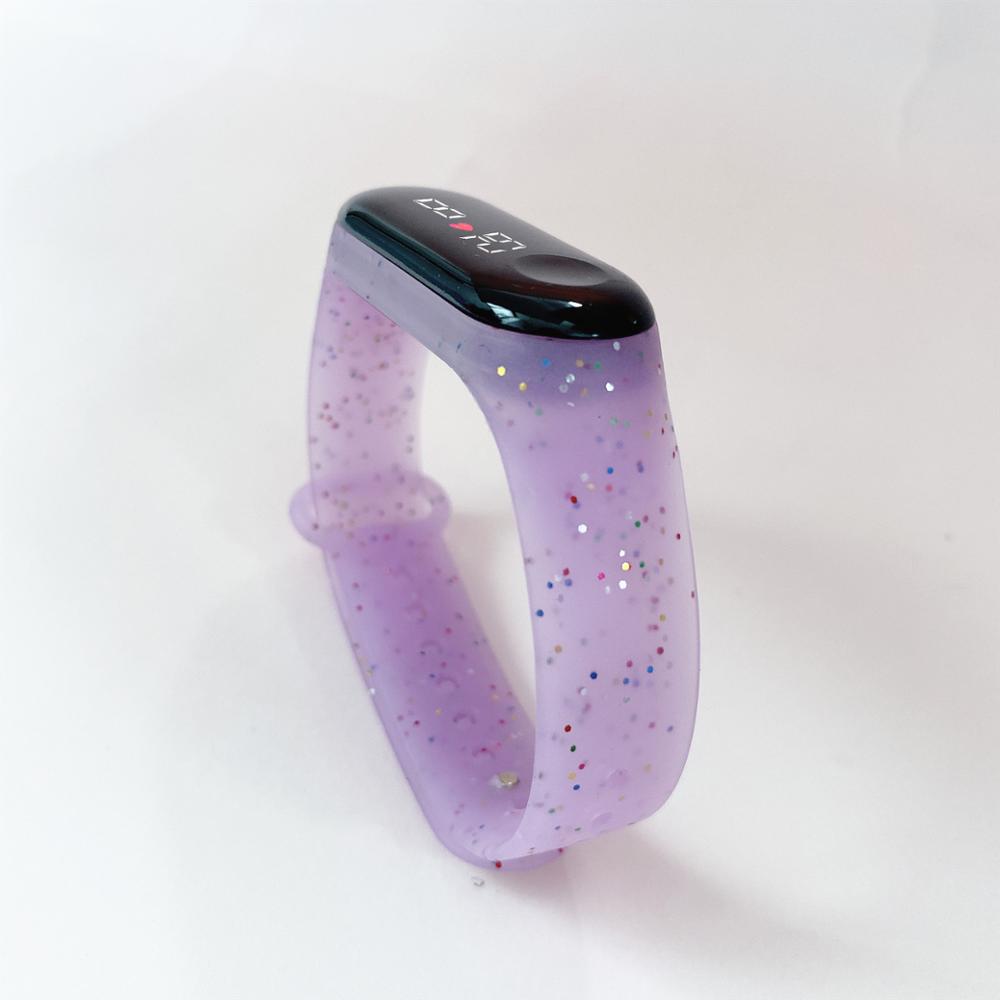 Montres numériques pour enfants filles et garçons, rose, LED, Simple, étanche, bracelet en Silicone: Violet