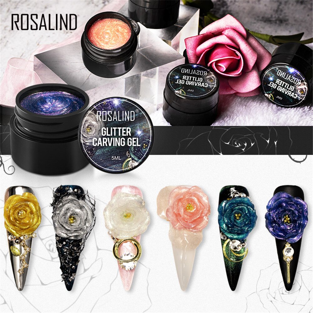 5d carving maleri negle gel farver skulptur negle gel 3d udskåret plasticine uv gel lak diy nail art maleri 3d gel