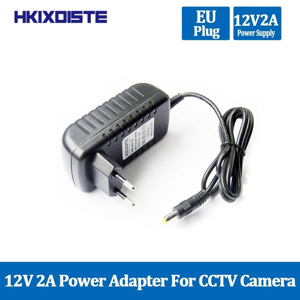 1 Pcs 12V2A Ac 100 V-240 V Converter Adapter Dc 12V 2A 2000mA Voeding Eu Plug 5.5 Mm X 2.1-2.5 Mm Voor Led Cctv