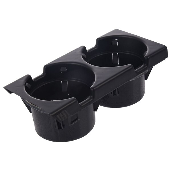 Dubbele gat auto front center console cup rack/verandering doos voor BMW E46 zwart