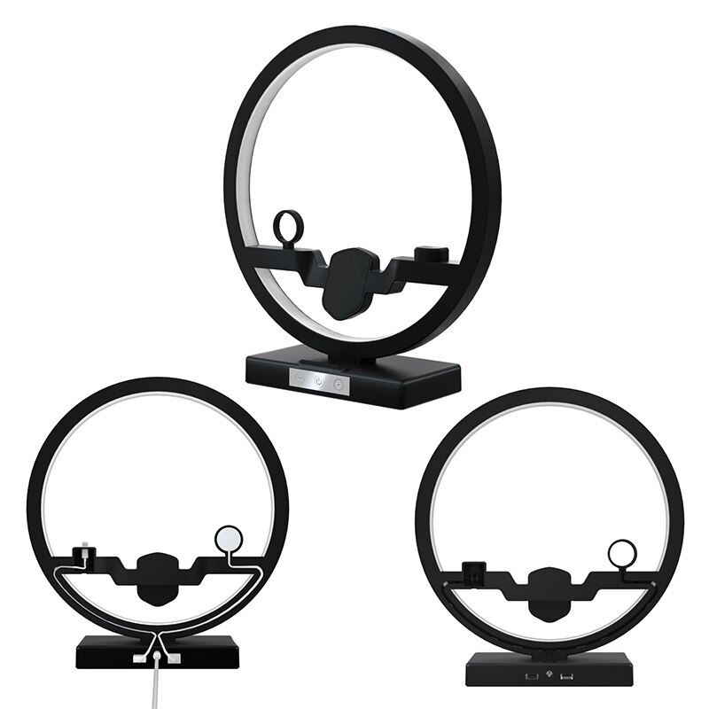Estación de carga inalámbrica rápida QI 4 en 1 para iPhone 11 Pro Max Apple Watch 1 2 3 4 5 Airpods soporte de carga lámpara LED